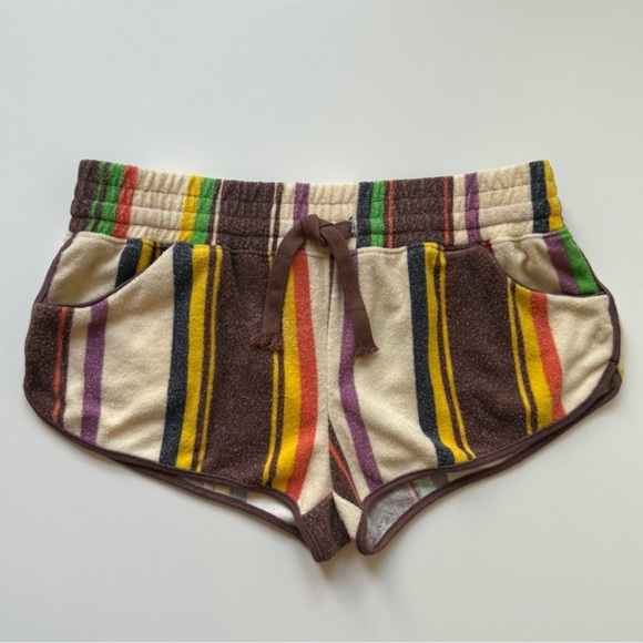 Urban Outfitters “Out From Under” Womens Striped Terry Low Rise Shorts - S - Picture 1 of 9